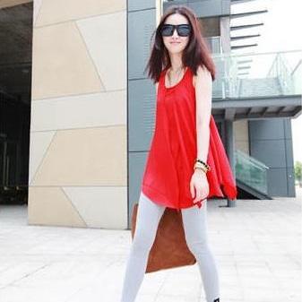 [SALE] Oversize Chiffon Layer Red Top